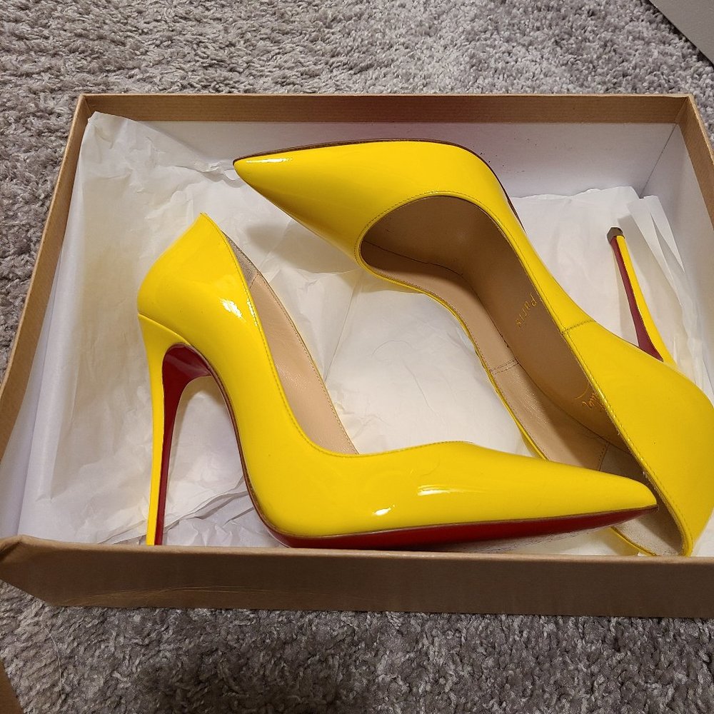 Christian Louboutin Yellow Queen Heels